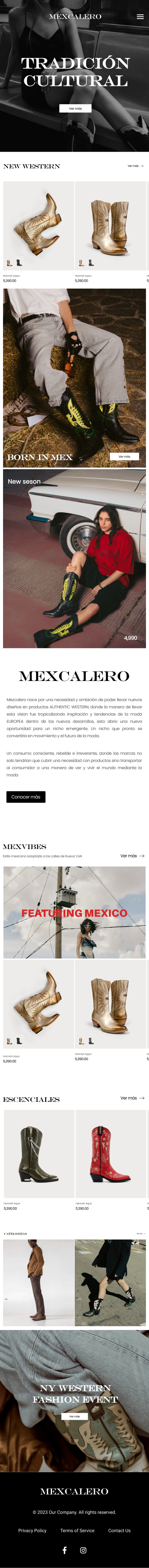Mezcalero — homepage móvil